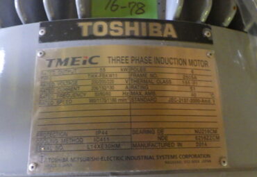 【No.16-78】　55ｋW6P200V 　TIMEIC　東芝　モーター